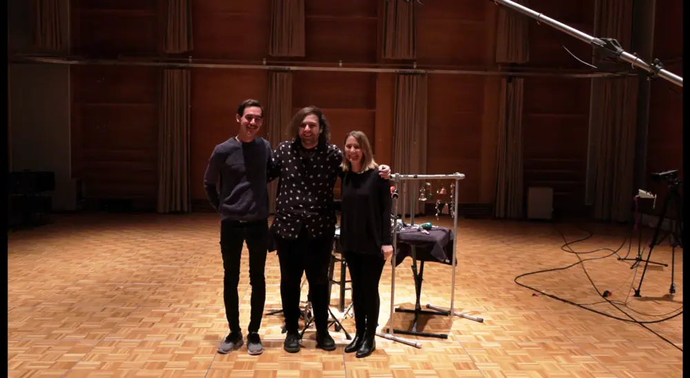 Doug, Stephen de Filippo, and Rebecca Lloyd-Jones during the production of It's Skippy!.