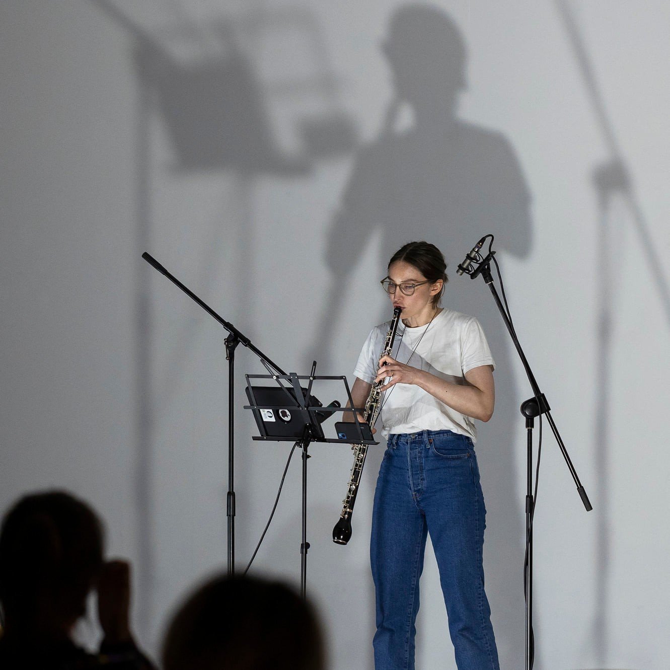 Niamh Dell performing Spectral Breathing Apparatus at Audible Edge Music Festival.