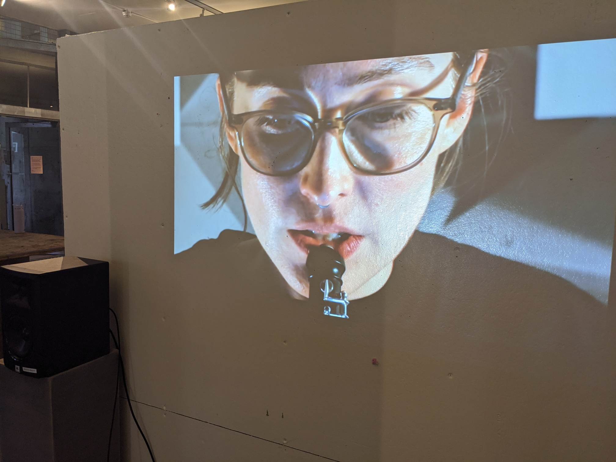 Video art presentation of Spectral Breathing Apparatus at the Carpenter Center for the Visual Arts at Harvard University.